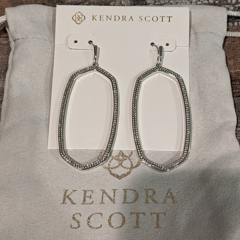 New Kendra Scott Danielle Open Frame Earrings